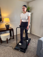 Electric Treadmills for Home with Incline, Walking Pad Treadmill with Handle Bar, 0.6-7.6MPH Portable Small Treadmills with Handles for Home Small Spaces, 3.0HP Walking Pad with Incline and 350LBS