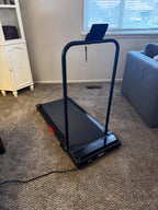 Electric Treadmills for Home with Incline, Walking Pad Treadmill with Handle Bar, 0.6-7.6MPH Portable Small Treadmills with Handles for Home Small Spaces, 3.0HP Walking Pad with Incline and 350LBS