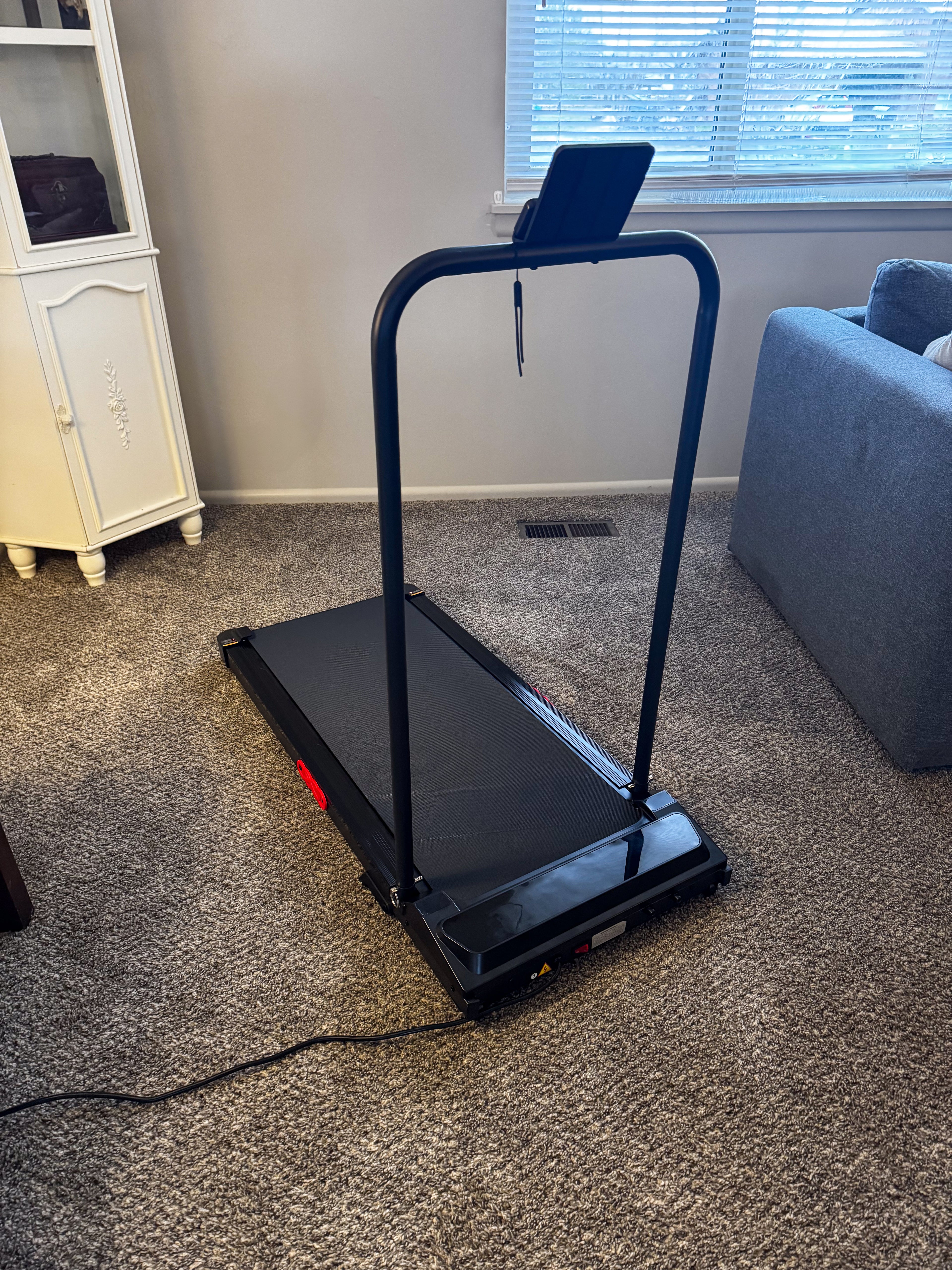 Electric Treadmills for Home with Incline, Walking Pad Treadmill with Handle Bar, 0.6-7.6MPH Portable Small Treadmills with Handles for Home Small Spaces, 3.0HP Walking Pad with Incline and 350LBS