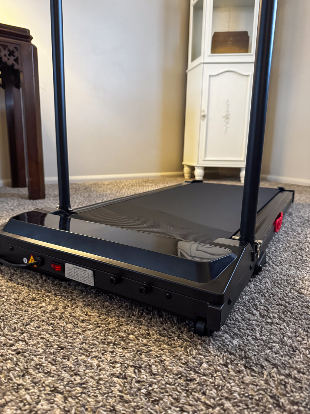 Electric Treadmills for Home with Incline, Walking Pad Treadmill with Handle Bar, 0.6-7.6MPH Portable Small Treadmills with Handles for Home Small Spaces, 3.0HP Walking Pad with Incline and 350LBS